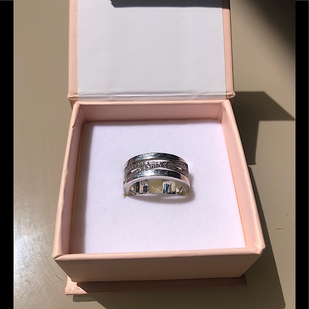 Les Georgettes 🇫🇷 | Liens Ring (8MM) - Silver Finish (Size 52)
